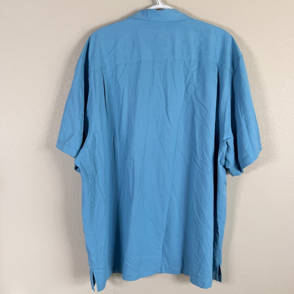 Tommy Bahama Silk Blend Hawaiian Shirt Button Up Mens XXL Blue IslandZone S/S - Picture 6 of 8